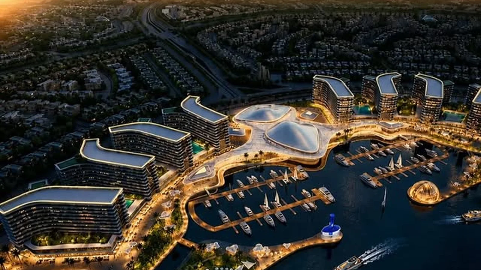 مشروع سوبها سيتي أبوظبي على الواجهة المائية — أحد المشاريع التي تمثّلها الغزال الملكي العقارية